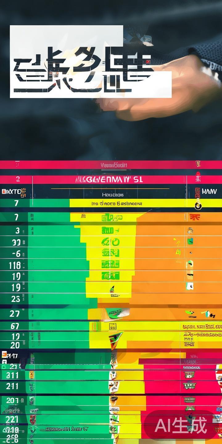 在激烈竞争的体育市场中，排名变化体现着运动员和团队